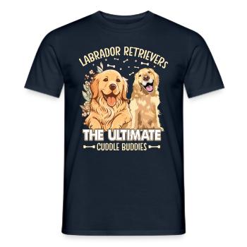 Labrador Retrievers the ultimate cuddle buddies - Men's T-Shirt - navy - Front - AI Model Male 178 light (178cm)