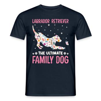 Labrador Retriever the ultimate family dog - Men's T-Shirt - navy - Front - AI Model Male 178 light (178cm)