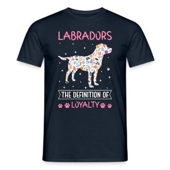 Labradors the definition of Loyalty - Männer T-Shirt - Navy - Vorne - AI Model Male 178 light (178cm)