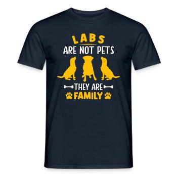 Labs are not pets they are family - Men's T-Shirt - navy - Front - AI Model Male 178 light (178cm)