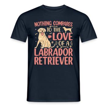 Rien ne se compare à l’amour d’un Labrador - T-shirt homme - marine - Devant - AI Model Male 178 light (178cm)