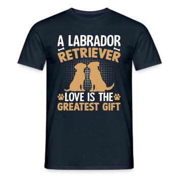A Labrador Love is the greates Gift - Männer T-Shirt - Navy - Vorne - AI Model Male 178 light (178cm)