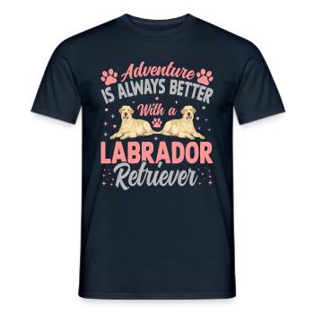 LABRADOR RETRIEVER - Men's T-Shirt - navy - Front - AI Model Male 178 light (178cm)