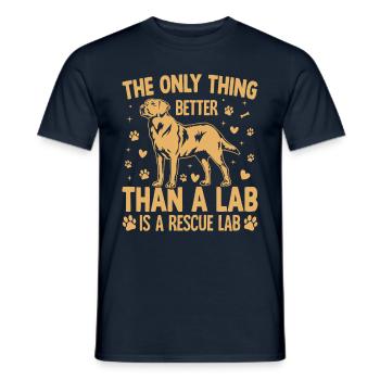 The only thing better than a Lab is a rescue lab - Men's T-Shirt - navy - Front - AI Model Male 178 light (178cm)