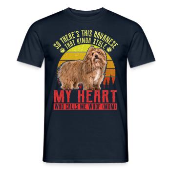 Havaneser Lustiger Spruch Mama - Männer T-Shirt - Navy - Vorne - AI Model Male 178 light (178cm)