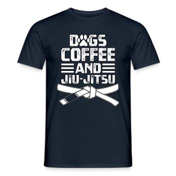 Chiens Café et Jiu-Jitsu - T-shirt homme - marine - Devant - AI Model Male 178 light (178cm)