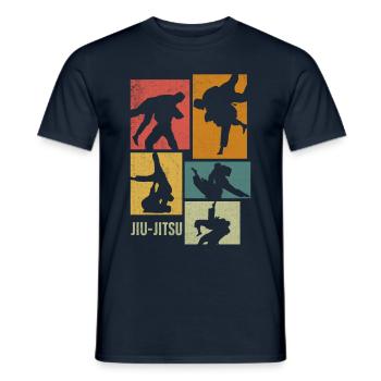 Jiu-Jitsu Brésilien Rétro - T-shirt homme - marine - Devant - AI Model Male 178 light (178cm)