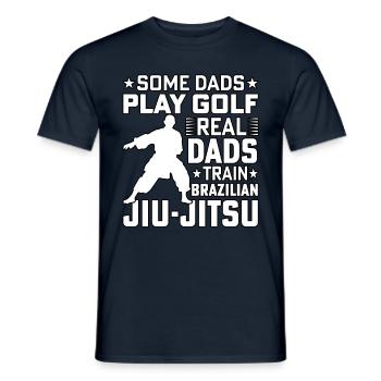 Certains papas jouent au golf Les vrais papas s’entraînent au jiu-jitsu - T-shirt homme - marine - Devant - AI Model Male 178 light (178cm)