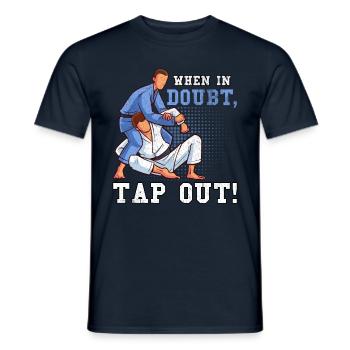 En cas de doute, appuyez sur - T-shirt homme - marine - Devant - AI Model Male 178 light (178cm)