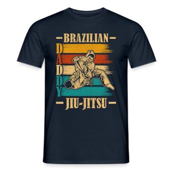 Papa Jiu-Jitsu Brésilien - T-shirt homme - marine - Devant - AI Model Male 178 light (178cm)