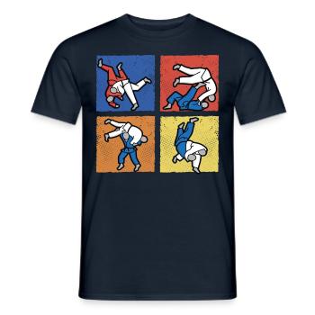 Jiu-Jitsu Brésilien - T-shirt homme - marine - Devant - AI Model Male 178 light (178cm)