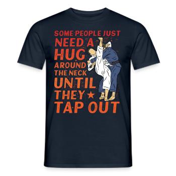 Jiu-Jitsu Brésilien BJJ - T-shirt homme - marine - Devant - AI Model Male 178 light (178cm)