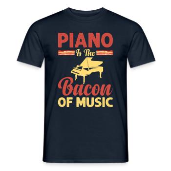 Bacon is the solution to all ham - Men's T-Shirt - navy - Front - AI Model Male 178 light (178cm)
