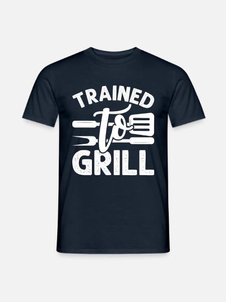 Trainiert Fürs Grillen Grillen Im Freien - T-shirt herr - marinblå