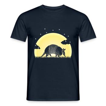 Armadillo, Armadillo, Landscape, Forest, Trees, Sun - Men's T-Shirt - navy - Front - AI Model Male 178 light (178cm)
