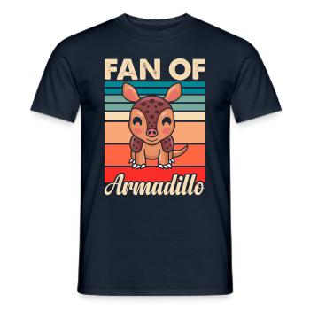 Fan De Fond De Coucher De Soleil Armadillo - T-shirt homme - marine - Devant - AI Model Male 178 light (178cm)