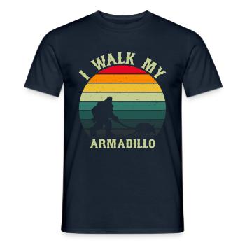 Je promène mon Armadillo - T-shirt homme - marine - Devant - AI Model Male 178 light (178cm)