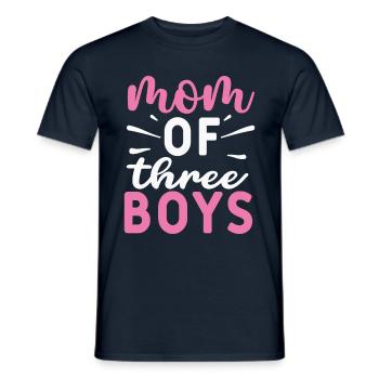 I went from mom to mom to mom to mom of three - Men's T-Shirt - navy - Front - AI Model Male 178 light (178cm)