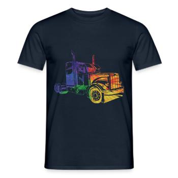 Truck Truck Retro Love - Men's T-Shirt - navy - Front - AI Model Male 178 light (178cm)