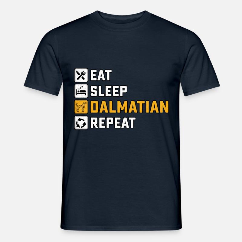 Eat sleep dalmatian repeat - Männer T-Shirt - Navy