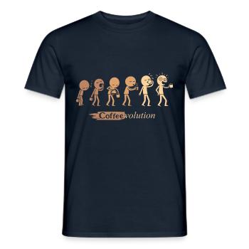 Coffeevolution - Männer T-Shirt - Navy - Vorne - AI Model Male 178 light (178cm)