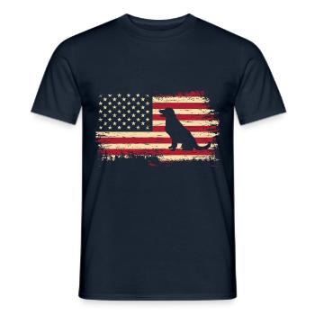 Labrador États-Unis - T-shirt homme - marine - Devant - AI Model Male 178 light (178cm)