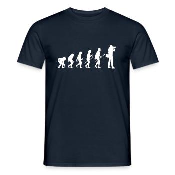 evolution photographer - Men's T-Shirt - navy - Front - AI Model Male 178 light (178cm)