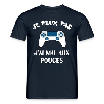 citation cool geek - T-shirt homme - marine - Devant - AI Model Male 178 light (178cm)
