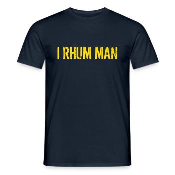 T Shirt Humor rum - Männer T-Shirt - Navy - Vorne - AI Model Male 178 light (178cm)