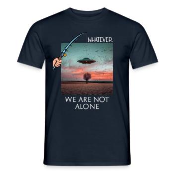 Ufo we are not alone Fake Ufo with Angel Funny - Men's T-Shirt - navy - Front - AI Model Male 178 light (178cm)