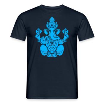 Blue Ganesh - Men's T-Shirt - navy - Front - AI Model Male 178 light (178cm)