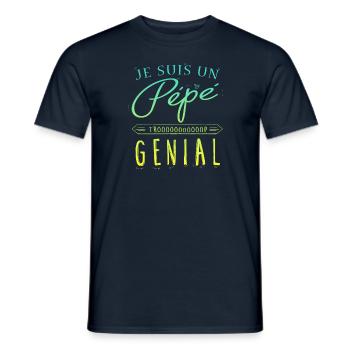 pépé génial - T-shirt homme - marine - Devant - AI Model Male 178 light (178cm)