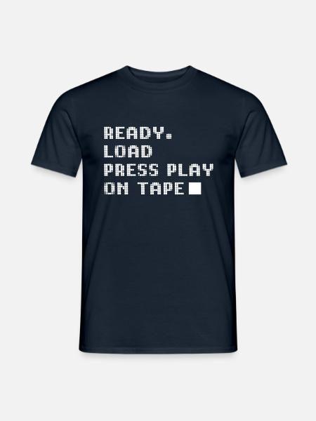 Press play on tape - Men's T-Shirt - navy
