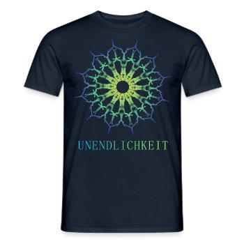 Unendlichkeit - Männer T-Shirt - Navy - Vorne - AI Model Male 178 light (178cm)