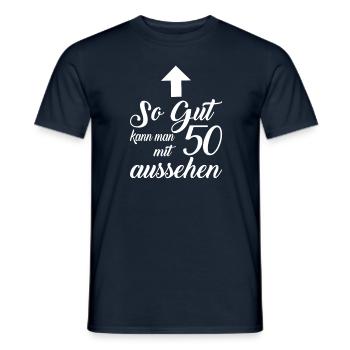 Tu peux être si beau à 50 - 50 ans - T-shirt homme - marine - Devant - AI Model Male 178 light (178cm)