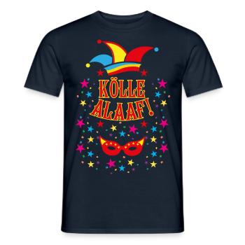 10 KÖLLE ALAAF Carnaval Chapeau De Carnaval Masque - T-shirt homme - marine - Devant - AI Model Male 178 light (178cm)