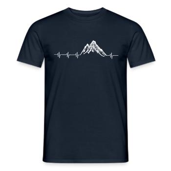 Montagnes enneigées - T-shirt homme - marine - Devant - AI Model Male 178 light (178cm)