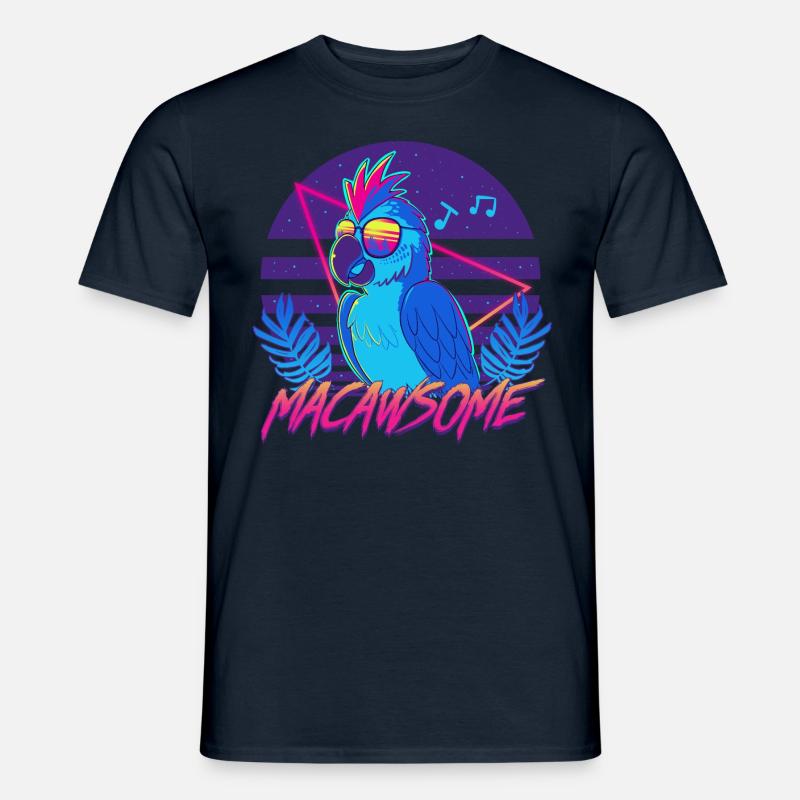 Macawsome - Männer T-Shirt - Navy