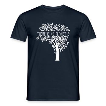 There is No Planet B - Earth Day Earth Environment - Men's T-Shirt - navy - Front - AI Model Male 178 light (178cm)
