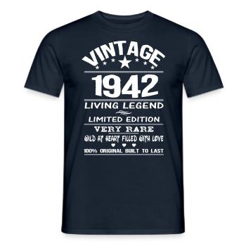 VINTAGE 1942 - Men's T-Shirt - navy - Front - AI Model Male 178 light (178cm)