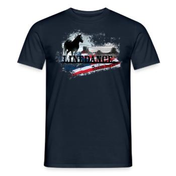 kl_linedance30 - Men's T-Shirt - navy - Front - AI Model Male 178 light (178cm)