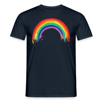 Rainbow Gay Pride Gift LGBT LGBTQ - Men's T-Shirt - navy - Front - AI Model Male 178 light (178cm)