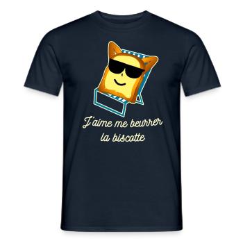 OSS 117 messages drôles - T-shirt homme - marine - Devant - AI Model Male 178 light (178cm)