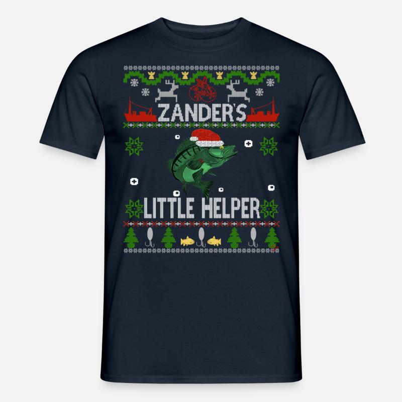 Zander Claus ® Zander´s little Helper - Männer T-Shirt - Navy