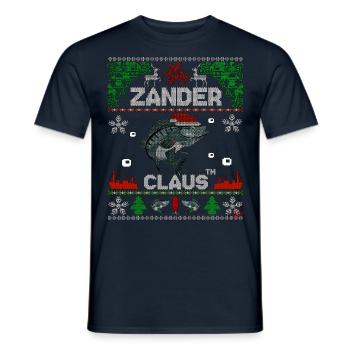 Zander Claus ® La tenue de Noël originale! - T-shirt homme - marine - Devant - AI Model Male 178 light (178cm)