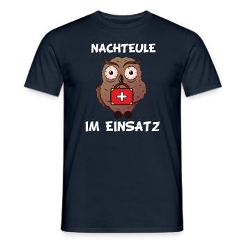Nachteule, Krankenschwester, Pfleger, MFA Geschenk - Männer T-Shirt - Navy - Vorne - AI Model Male 178 light (178cm)
