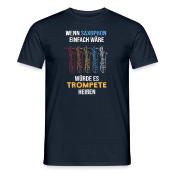 Saxophon, Musik, Musiker, Saxophonist Geschenk - Männer T-Shirt - Navy - Vorne - AI Model Male 178 light (178cm)