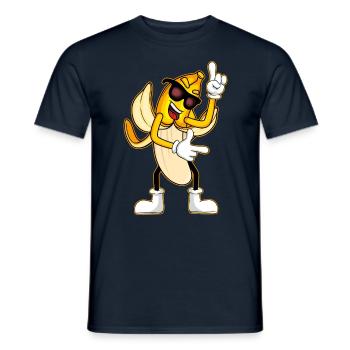 Nudist Striptease Banana Naked Striptease Banana - Men's T-Shirt - navy - Front - AI Model Male 178 light (178cm)