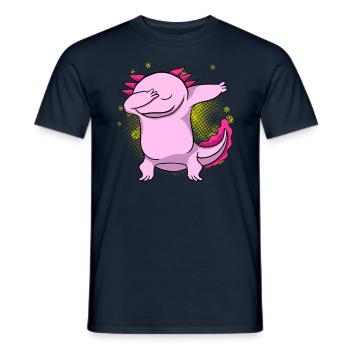 Dabbing Axolotl - Men's T-Shirt - navy - Front - AI Model Male 178 light (178cm)