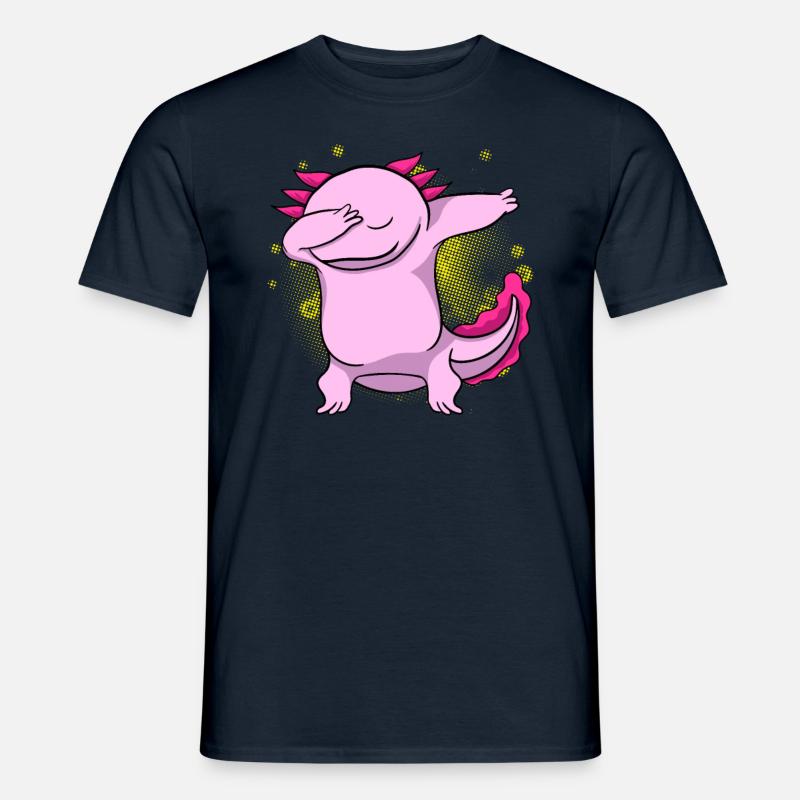 Dabbing Axolotl - Männer T-Shirt - Navy